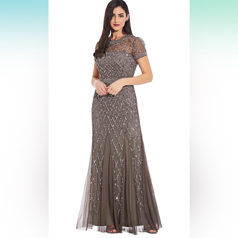 Adrianna Papell Beaded‎ Gown